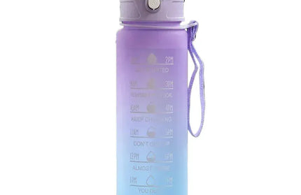 EcoWarra 750ml-purple 500ML/650ML/750ML/1000ML Sports Water Bottle Motivational Leak Proof Portable Reusable Plastic Cups Outdoor Travel Gym Jugs