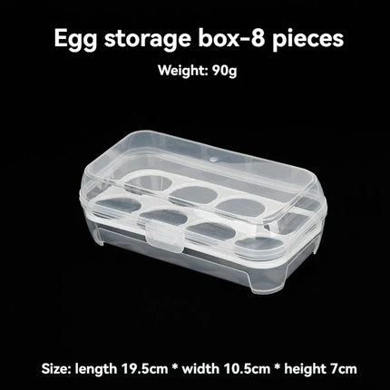EcoWarra 8 grids Outdoor Shockproof Egg Box Storage Box, Portable Camping Shatterproof Egg Tray, Home Plastic Protection Box, Travel Shatterproof