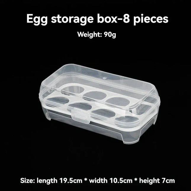 EcoWarra 8 grids Outdoor Shockproof Egg Box Storage Box, Portable Camping Shatterproof Egg Tray, Home Plastic Protection Box, Travel Shatterproof