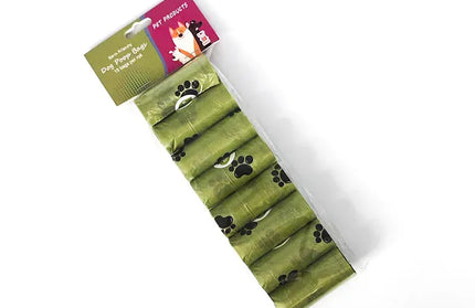 EcoWarra 8 Rolls Eco-Friendly Dog Poop Bags Biodegradable Compostable Scented Plant-Based PLA+PBAT Flushable Pet Waste Bags for Dogs and Cats