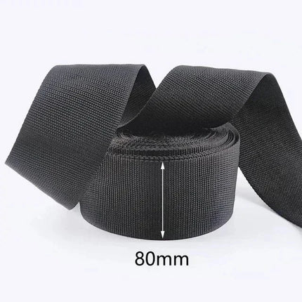 EcoWarra 80mm 8M Meetee 20mm-100mm Nylon Webbing Strap Backpack Bag Safety Ribbon Band Belt Dog Collar Binding Tape DIY Sewing Accessories