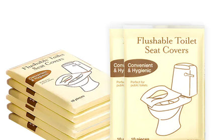 EcoWarra 80pc Disposable Dissolvable Toilet Seat Paper Comfortable One-time Use Toilet Mat Paper Eco-Friendly Bathroom Essential