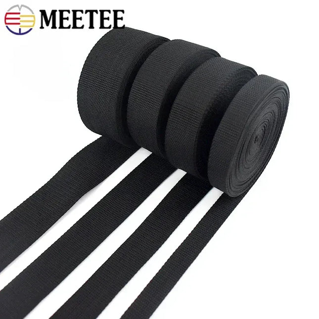 EcoWarra 8M Meetee 20mm-100mm Nylon Webbing Strap Backpack Bag Safety Ribbon Band Belt Dog Collar Binding Tape DIY Sewing Accessories