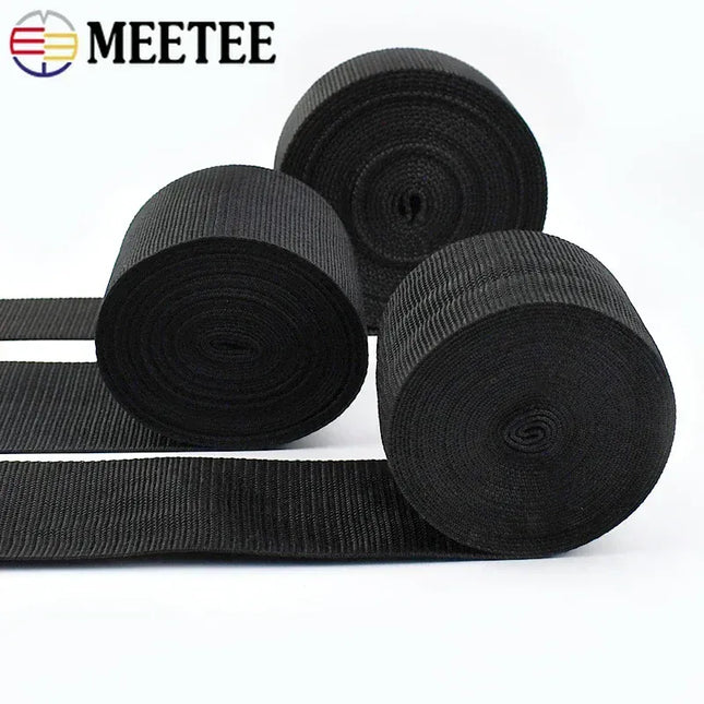 EcoWarra 8M Meetee 20mm-100mm Nylon Webbing Strap Backpack Bag Safety Ribbon Band Belt Dog Collar Binding Tape DIY Sewing Accessories
