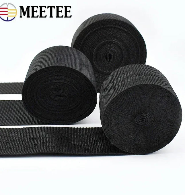 EcoWarra 8M Meetee 20mm-100mm Nylon Webbing Strap Backpack Bag Safety Ribbon Band Belt Dog Collar Binding Tape DIY Sewing Accessories