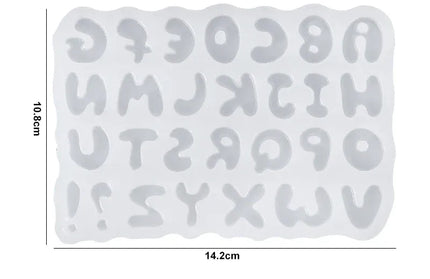EcoWarra 9 Alphabet & Number Resin Silicone Mold – Letter Mould for DIY Keychains, Jewelry & Pendants
