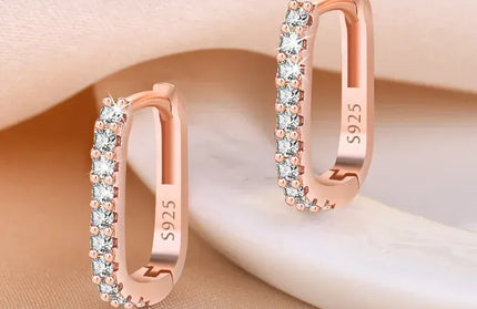 EcoWarra 925 Silver Crystal Circle Hoop Earrings