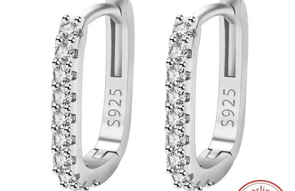 EcoWarra 925 Silver Crystal Circle Hoop Earrings