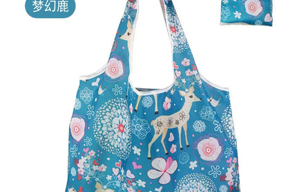 EcoWarra A-017 / 46x60x8cm Large Shopping Bag Reusable Eco Bag Grocery Package Beach Toy Storage Bags Shoulder Shopping Pouch Foldable Tote Pouch Package