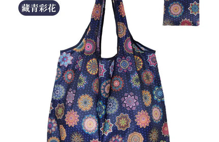 EcoWarra A-018 / 46x60x8cm Large Shopping Bag Reusable Eco Bag Grocery Package Beach Toy Storage Bags Shoulder Shopping Pouch Foldable Tote Pouch Package