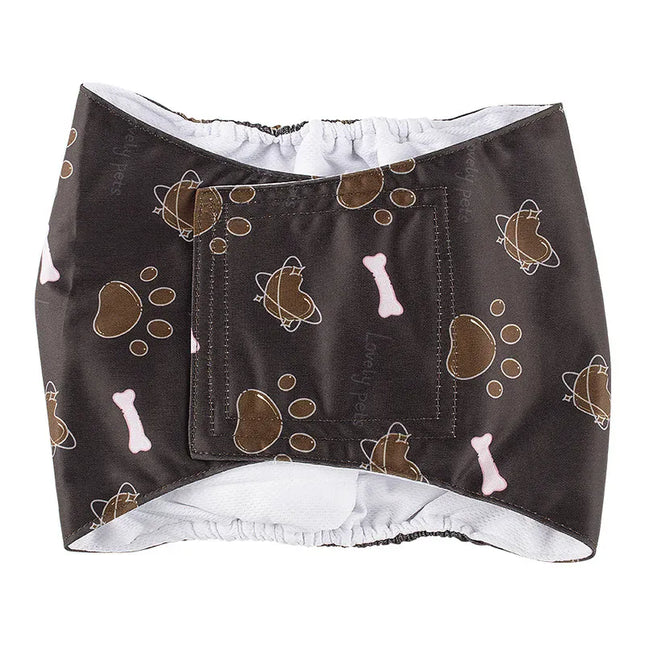 EcoWarra A / M Washable Male Dog Diaper Pet Sanitary Panties Reusable Nappy Belly Band Wrap Diapers Leak Proof Pee Pant for Dogs