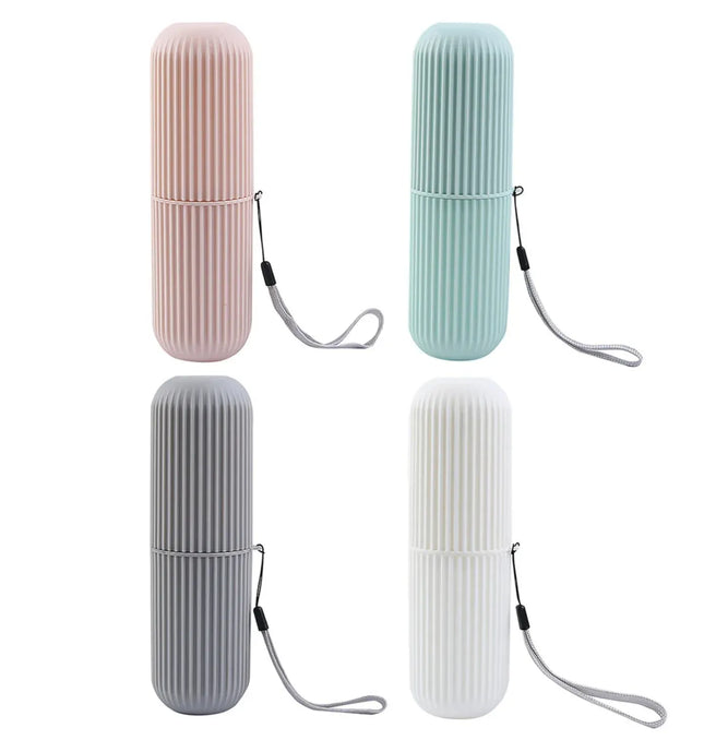 EcoWarra A set  4pcs Portable Toothpaste Toothbrush Protect Holder Case Travel Camping Storage Box Protect Toothbrush Toothpaste from Dirt and Damage