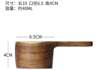 EcoWarra A2 40ml Creative Wooden Mug Outdoor Camping Traveling Mug Nordic Style Handmade Coffee Milk Cup Solid Wooden Drinking Mug
