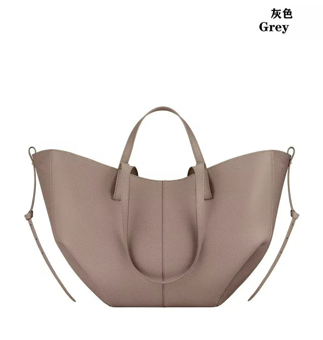 EcoWarra A2 / Large (53 10 32cm) Fashionable French wing bag genuine leather tote bag niche hand-held large capacity shoulder underarm bag, good gift