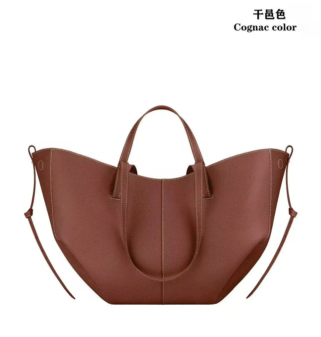 EcoWarra A4 / Small (42 8.5 25cm) Fashionable French wing bag genuine leather tote bag niche hand-held large capacity shoulder underarm bag, good gift