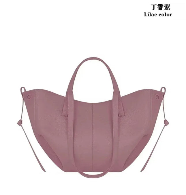 EcoWarra A5 / Large (53 10 32cm) Fashionable French wing bag genuine leather tote bag niche hand-held large capacity shoulder underarm bag, good gift