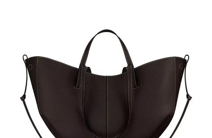 EcoWarra A8 / Small (42 8.5 25cm) Fashionable French wing bag genuine leather tote bag niche hand-held large capacity shoulder underarm bag, good gift