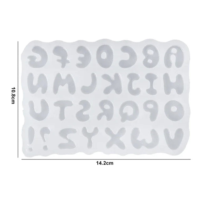 EcoWarra Alphabet & Number Resin Silicone Mold – Letter Mould for DIY Keychains, Jewelry & Pendants