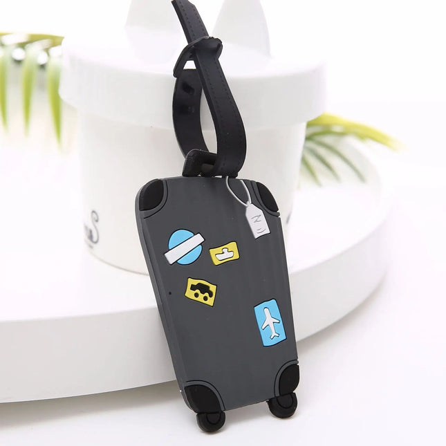 EcoWarra Aluminium Travel Luggage Tags Reusable Suitcase Baggage Labels Holiday Suitcase Labels Travel Bag ID Plane Identifier With Ropes