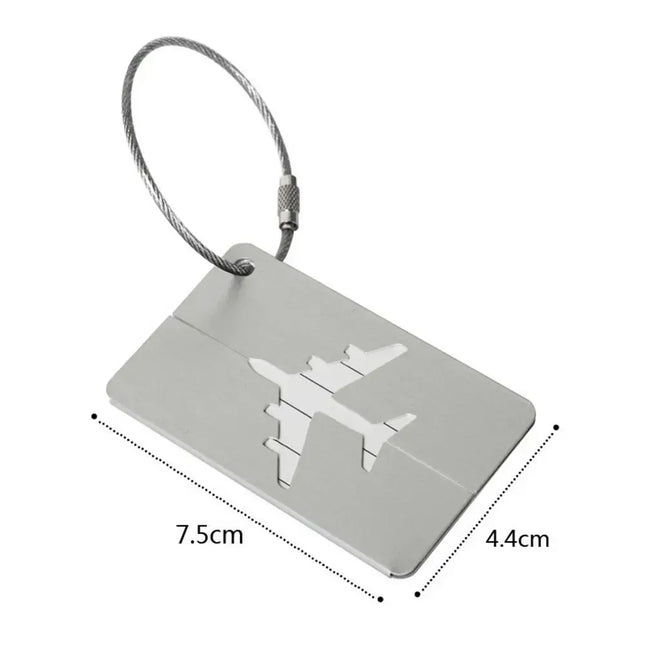 EcoWarra Aluminium Travel Luggage Tags Reusable Suitcase Baggage Labels Holiday Suitcase Labels Travel Bag ID Plane Identifier With Ropes