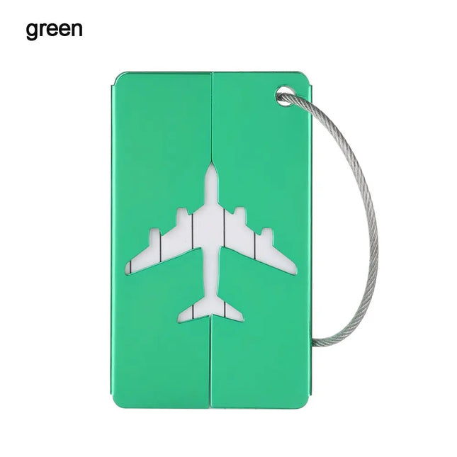 EcoWarra Aluminium Travel Luggage Tags Reusable Suitcase Baggage Labels Holiday Suitcase Labels Travel Bag ID Plane Identifier With Ropes