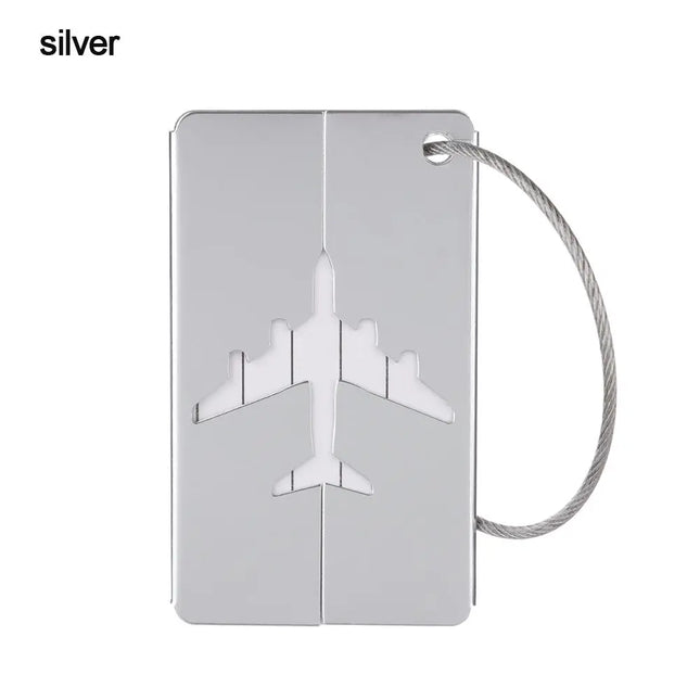 EcoWarra Aluminium Travel Luggage Tags Reusable Suitcase Baggage Labels Holiday Suitcase Labels Travel Bag ID Plane Identifier With Ropes