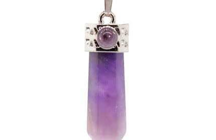 EcoWarra Amethyst Natural Amethyst Crystal Hexagonal Stone Pendants For Women Necklace DIY Charm Rose Quartz Lapis Lazuli Agate Pendant Jewellery