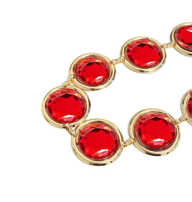 EcoWarra Anime Belt Titans Superhero Raven Cosplay Red Stone Waist Chain Halloween Party Costume Accessories Women Gifts Props
