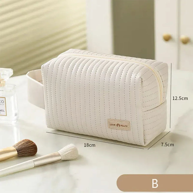 EcoWarra B Large Capcity Makeup Pouch Cosmetic Bags For Women Make Up Organizer Portable Beauty Case Travel Essentials Toiletry Washbag