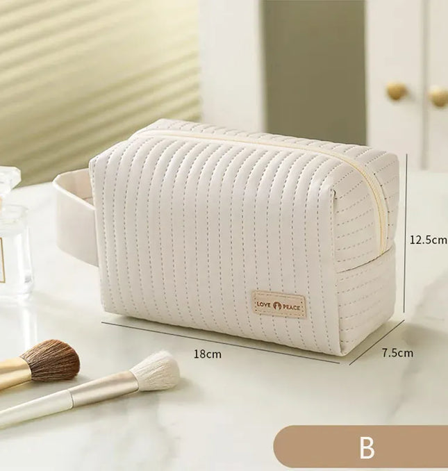 EcoWarra B Large Capcity Makeup Pouch Cosmetic Bags For Women Make Up Organizer Portable Beauty Case Travel Essentials Toiletry Washbag