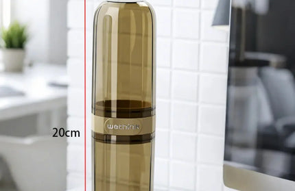 EcoWarra B transparent yellow Portable Toothpaste Toothbrush Protect Holder Case Travel Camping Storage Box Protect Toothbrush Toothpaste from Dirt and Damage