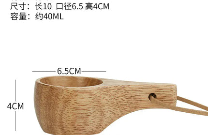 EcoWarra B1 40ml Creative Wooden Mug Outdoor Camping Traveling Mug Nordic Style Handmade Coffee Milk Cup Solid Wooden Drinking Mug