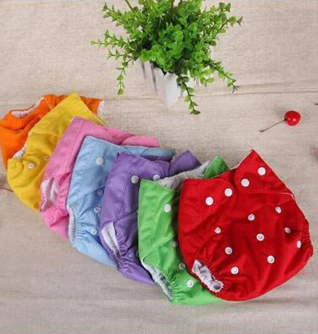 EcoWarra Baby Diapers Washable Reusable Nappies Grid Eco Friendly Cotton Baby Cloth Training Pant Cloth Diaper Adjustable Baby Fraldas