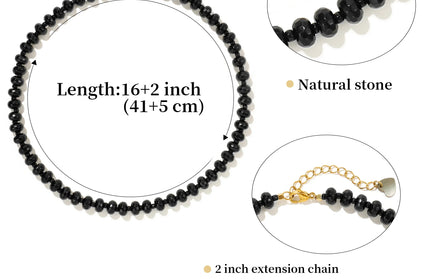 EcoWarra Badu Colorful Natural Stone Beads Necklaces for Women Bohomian Gemstone Beaded Choker Summer Beach Trendy Boho Jewelry Gift