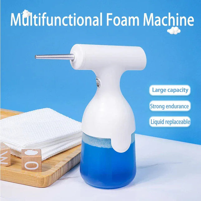 EcoWarra Beige Electric Liquid Foam Dispenser Gun Automatic Continuous Foaming Shampoo Face Wash God Detergent Bathroom Bubble