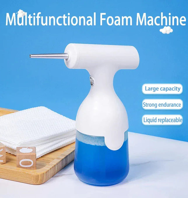 EcoWarra Beige Electric Liquid Foam Dispenser Gun Automatic Continuous Foaming Shampoo Face Wash God Detergent Bathroom Bubble