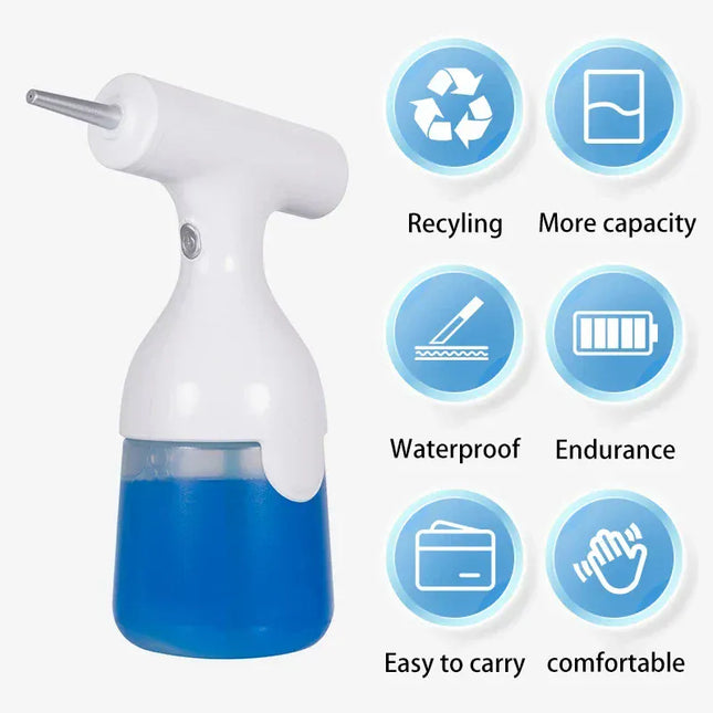 EcoWarra Beige Electric Liquid Foam Dispenser Gun Automatic Continuous Foaming Shampoo Face Wash God Detergent Bathroom Bubble