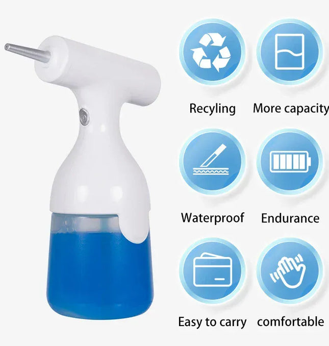 EcoWarra Beige Electric Liquid Foam Dispenser Gun Automatic Continuous Foaming Shampoo Face Wash God Detergent Bathroom Bubble
