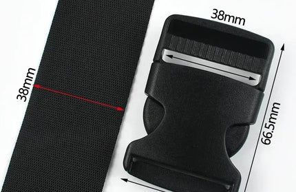 EcoWarra Black-38mm / 5Sets 1-5Sets Bag Side Plastic Buckles Clip 10-50mm Nylon Webbing Strap Release Buckle Dog Collar Fastener Ribbon Tape Closure Hook