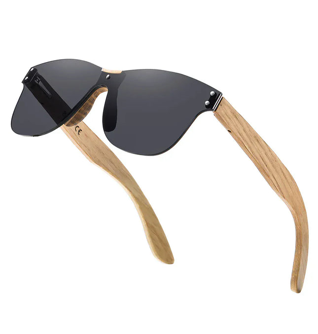 EcoWarra black GM eco-friendly retro Oak sunglasses UV400 Wooden sunglasses for men and women universal fashion anti-blue lens 8031