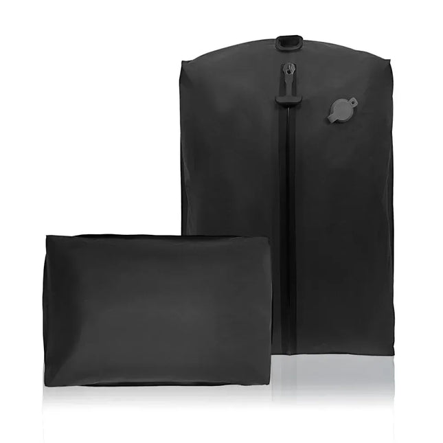 EcoWarra Black New Reusable Vacuum Bags for Travel Waterproof Space Saver Vacuum Compression Bag Dustproof Luggage Vacuum Storage Bag Backpack