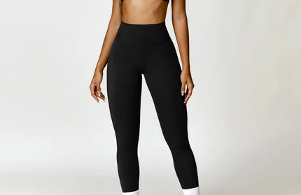 EcoWarra black set / L(12) 2PCS Yoga Set Nude Feeling Workout Sets Women Tracksuit Gym Push Up Fitness Running Workout Sportwear Sport Bra Leggings Suit
