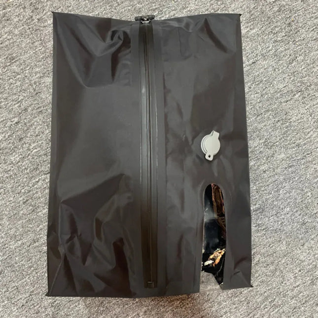 EcoWarra Black with windows New Reusable Vacuum Bags for Travel Waterproof Space Saver Vacuum Compression Bag Dustproof Luggage Vacuum Storage Bag Backpack