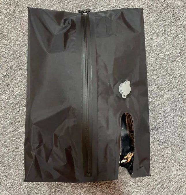 EcoWarra Black with windows New Reusable Vacuum Bags for Travel Waterproof Space Saver Vacuum Compression Bag Dustproof Luggage Vacuum Storage Bag Backpack