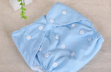 EcoWarra Blue Baby Diapers Washable Reusable Nappies Grid Eco Friendly Cotton Baby Cloth Training Pant Cloth Diaper Adjustable Baby Fraldas