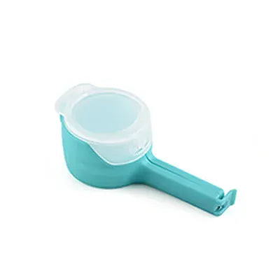 EcoWarra Blue Kitchen Bag Clips For Food Storage Sealing Clips With Pour Spouts Food Sealing Plastic Cat Dog Food Storage Organizer