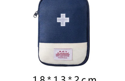 EcoWarra Blue-L 4 Sizes Portable Medicine Bag Travel First Aid Kit Medicine Bag Storage Bag Survival Kit Medicine Box Outdoor Emergency Camping