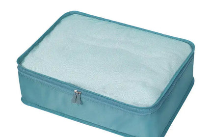 EcoWarra Blue / M Travel Handle Storage Bag Home Moving Luggage Bags Suitcase Sortting Mesh Bag Clothing Shoes Organizer Large Capacity