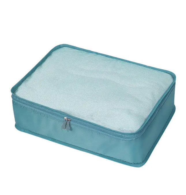 EcoWarra Blue / S Travel Handle Storage Bag Home Moving Luggage Bags Suitcase Sortting Mesh Bag Clothing Shoes Organizer Large Capacity