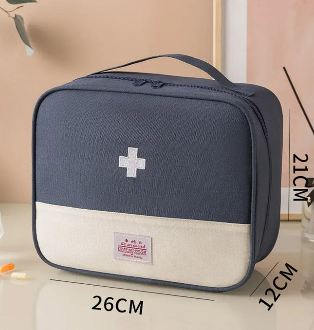 EcoWarra Blue-XL 4 Sizes Portable Medicine Bag Travel First Aid Kit Medicine Bag Storage Bag Survival Kit Medicine Box Outdoor Emergency Camping